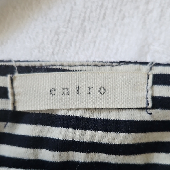 Entro Black and White Striped Casual Dress - Picture 2 of 6